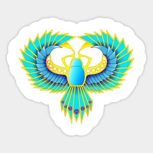 Blu Egyptian Scarab Sticker